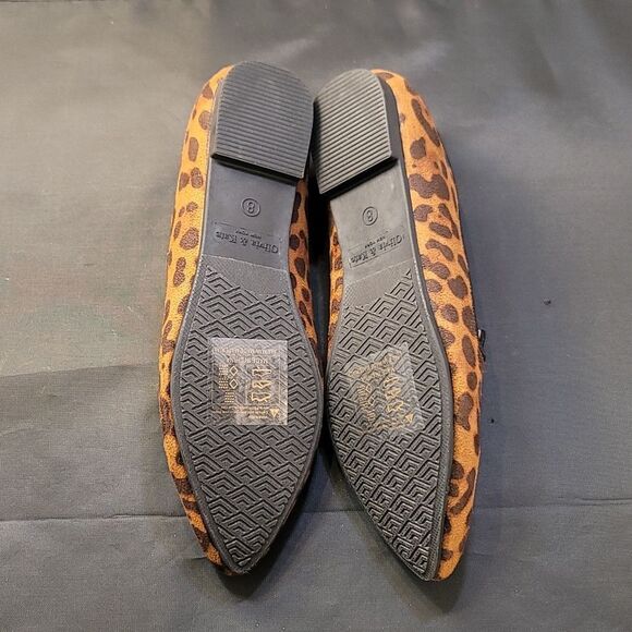 BRAND NEW OLIVIA&KATE NEW YORK LEOPARD PRINT WOMENS POINTED TOE LOAFERS SHOE - Picture 12 of 15